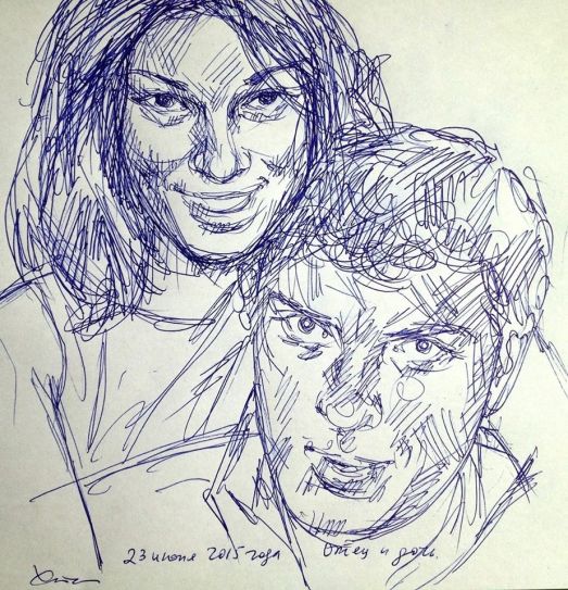 Борис Немцов, портрет Хейдиз шариковой ручкой