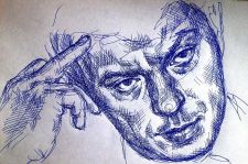 Борис Немцов, портрет Хейдиз шариковой ручкой